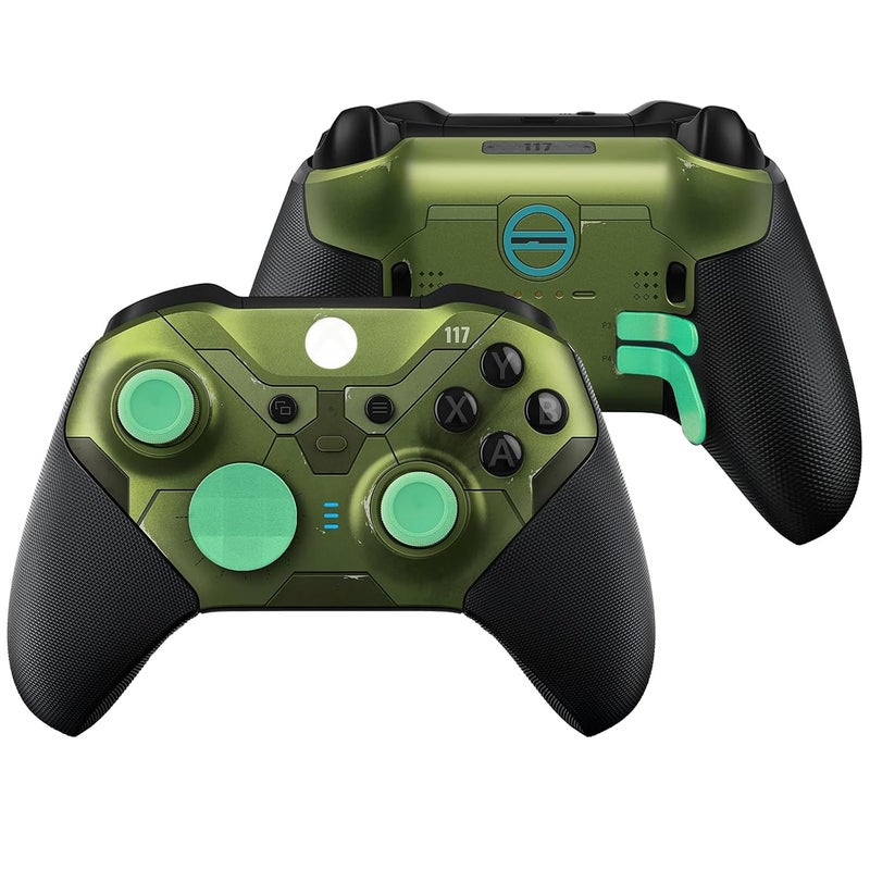 VANPARK Accessories for Xbox One Elite Series 2 Controller(Model 1797), Metal Thumbsticks Paddles Joysticks Replacement Parts Kits Compatible with Xbox Elite Wireless Controller Series 2 Core(Green) - Image 5